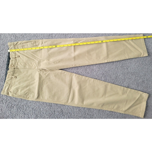 1901 Boy's Size 12 Tan Khaki Slim Straight Adjustable Waist Twill Chino Pant - Picture 7 of 8